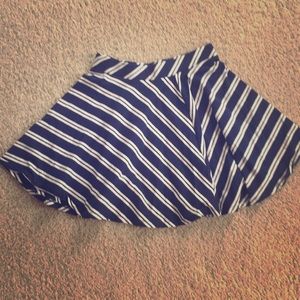 Navy and white striped skirt!